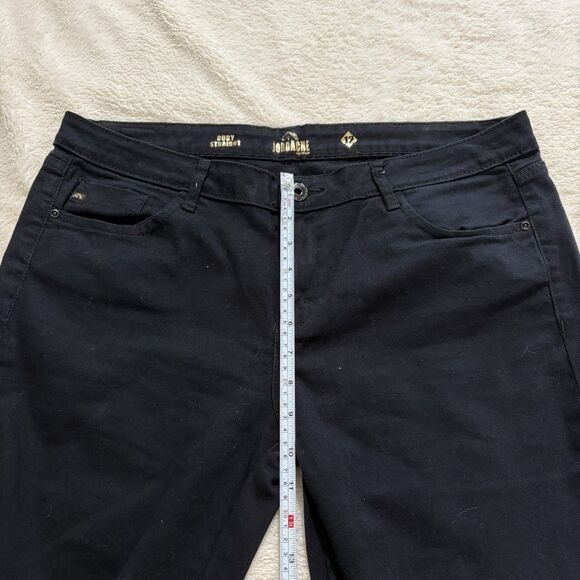 Jordache Denim Jeans Women’s 12 Black Ruby Straight Leg 5 Pocket Denim Casual - Picture 9 of 11